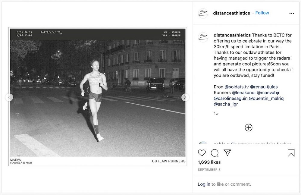 Body image for Athletics store challenges runners to break the speed limit in PR stunt