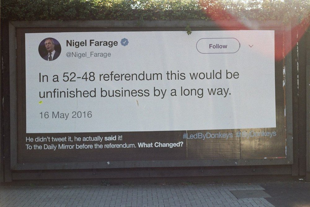 Body image for How Led By Donkeys mixes Twitter and billboards to make politicians go ‘uber viral’