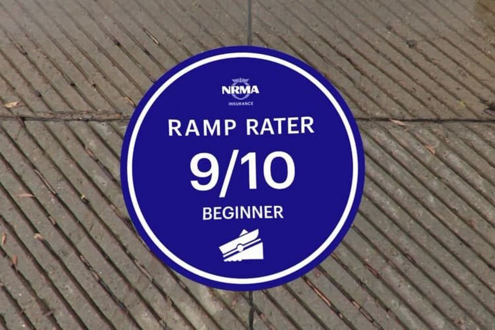 Body image for NRMA promotes boat insurance with water-ramp guide