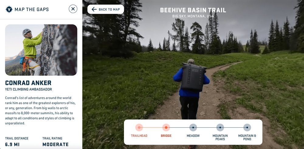 Body image for Yeti fills the gaps in Google Maps to promote outdoor-living products