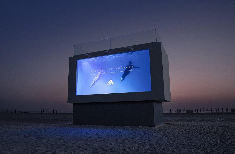 Body image for Adidas UAE creates ‘swimmable’ billboard to promote swimwear range