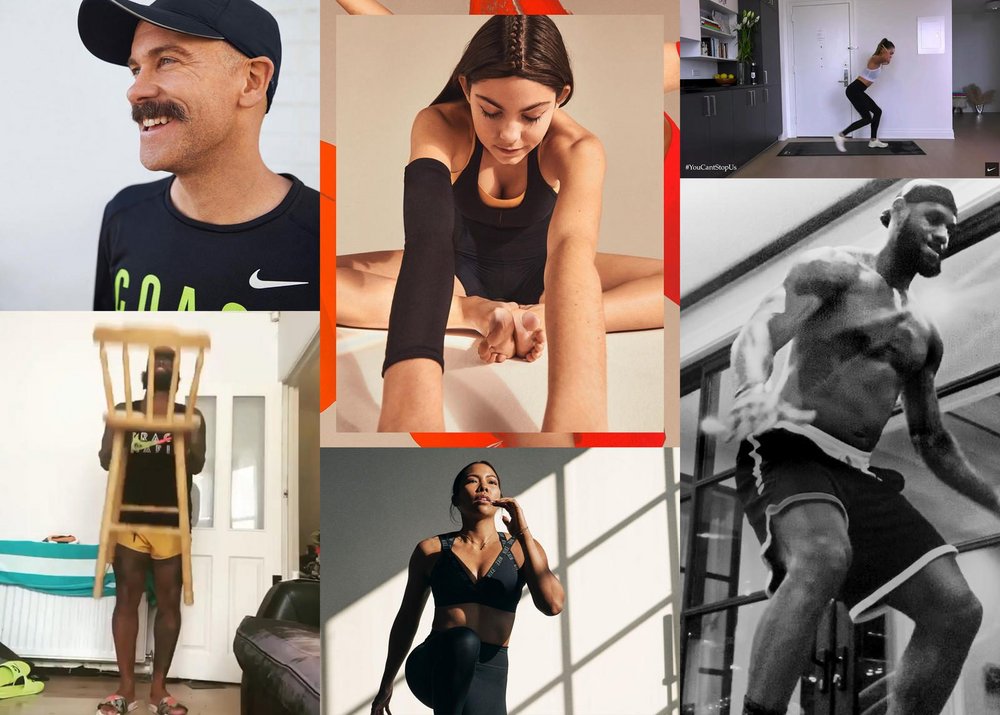Body image for Nike harnesses star athletes for lockdown home fitness challenge