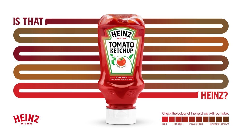 Body image for Heinz cracks down on ketchup counterfeiters with colour swatch labels