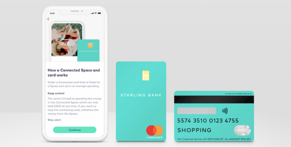 Body image for Starling Bank issues secure sharing debit card for self isolators 