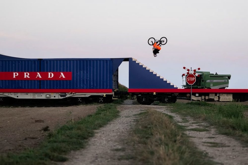 Body image for Red Bull pairs with Prada for world-first BMX stunt