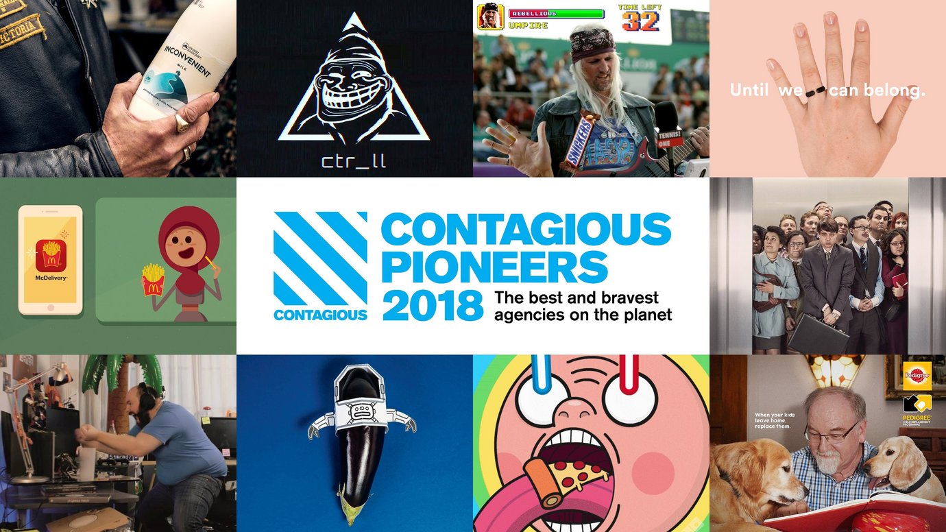 Header image for article Contagious Pioneers 2018: The best and bravest agencies on the planet