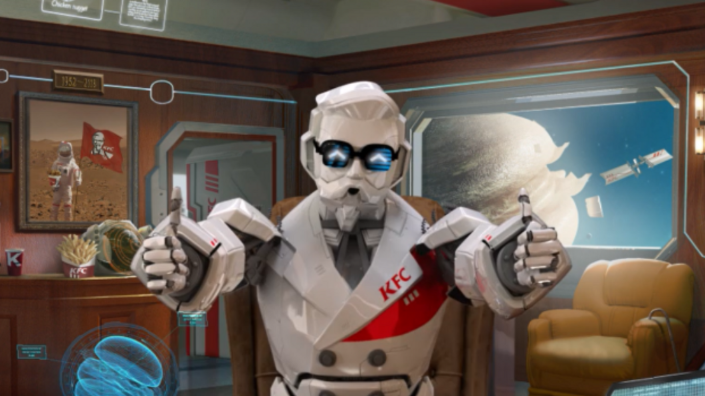 Header image for article KFC China campaign turns Colonel Sanders into esports analyst