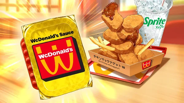McDonald’s flipped its logo as a nod to its anime analogue